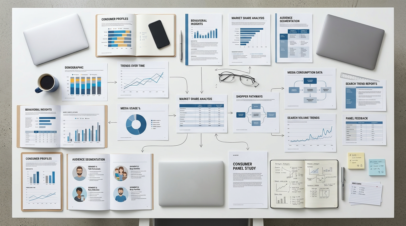 Consumer research workspace with connected evidence