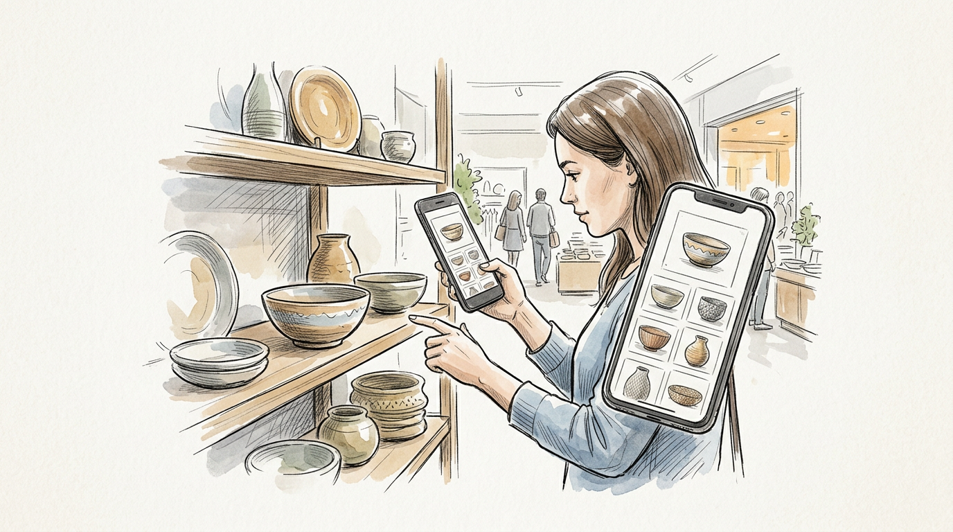 Shopper using visual product discovery