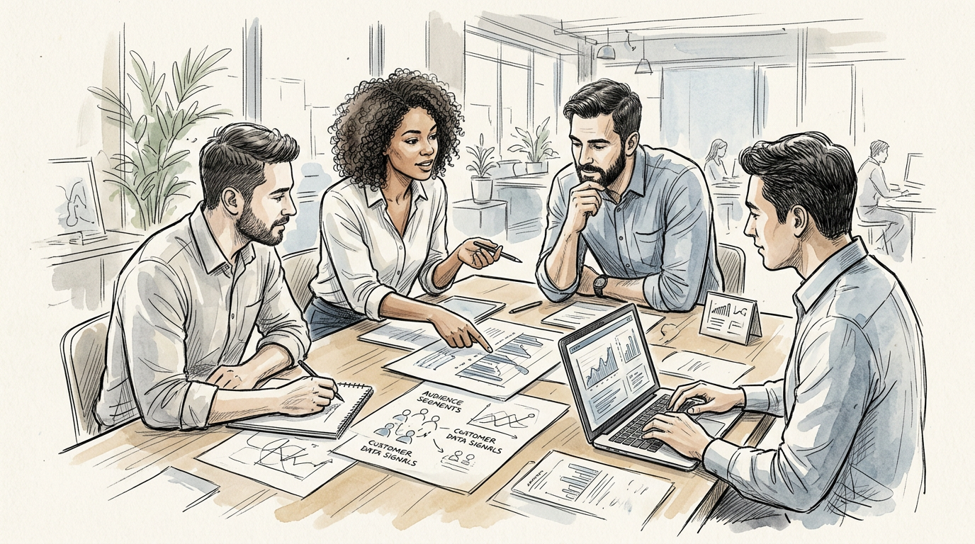 Paid social team evaluating broad audience signals